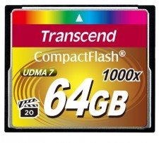 Test Compact Flash (CF) - Transcend Compact Flash 1000x 64GB 