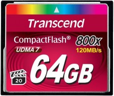 Test Compact Flash (CF) - Transcend Premium CF 800x 120MB/s UDMA 7 
